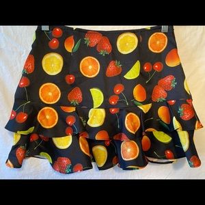 (New) Dolls Kill fruity ruffle skirt